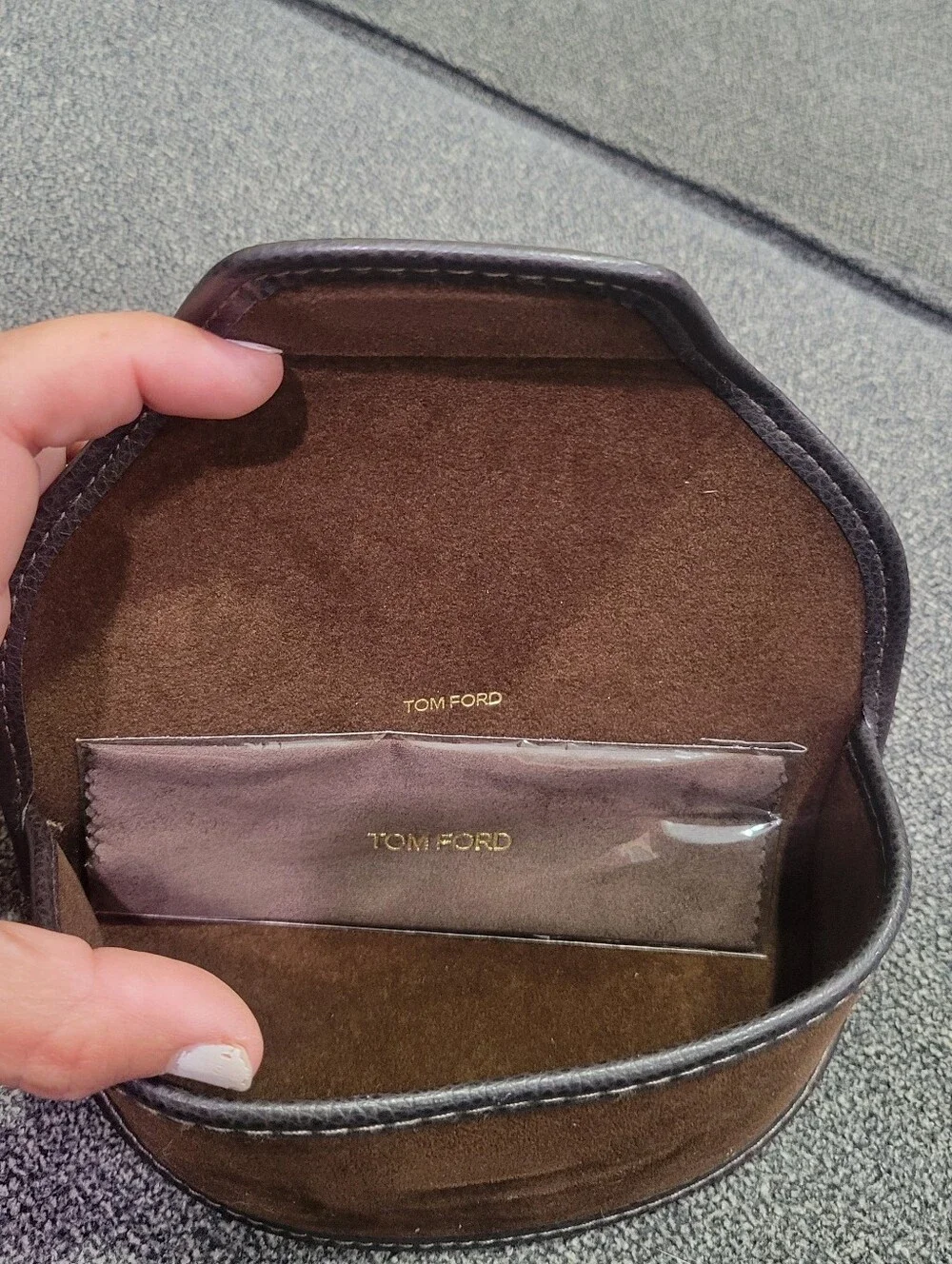 Tom Ford Sunglasses Large Case Glasses Velvet Soft w/ Cloth NEW